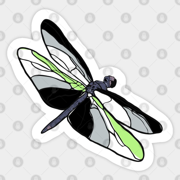 Agender Dragonfly Sticker by theartfulscientist